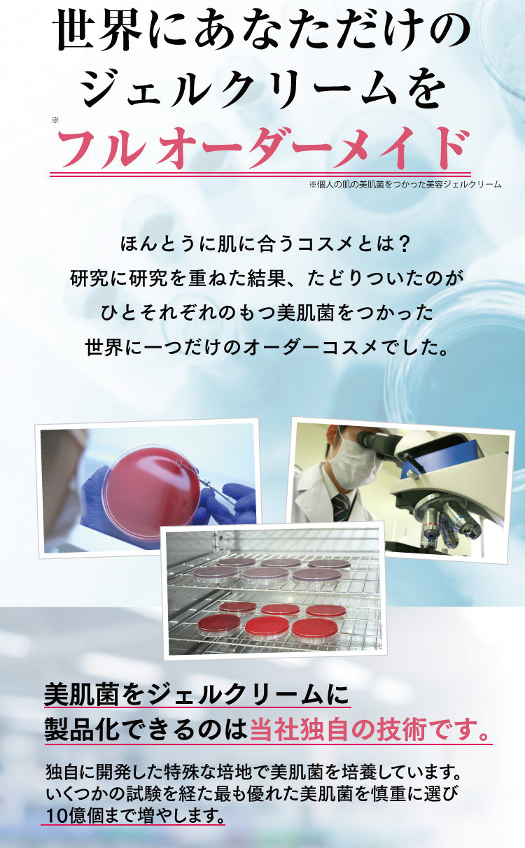 世界にあなただけのクリームをフルオーダー